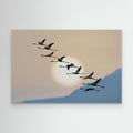Flamingos at sunrise by אייל בר אור • Eyal Bar Or Canvas