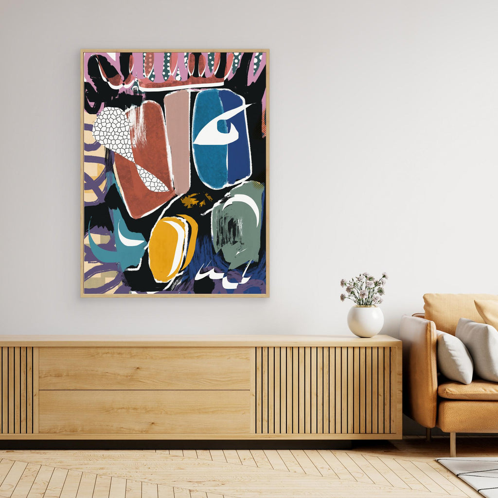 Playful Pebble Abstract by Little Dean