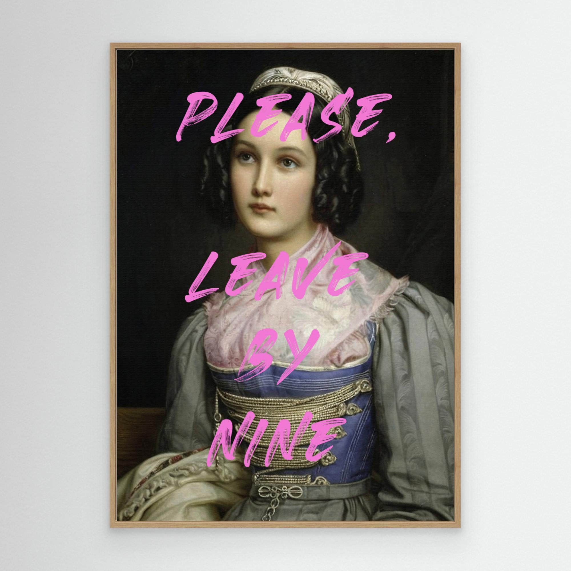 Please, Leave By Nine by The Art Concept Canvas