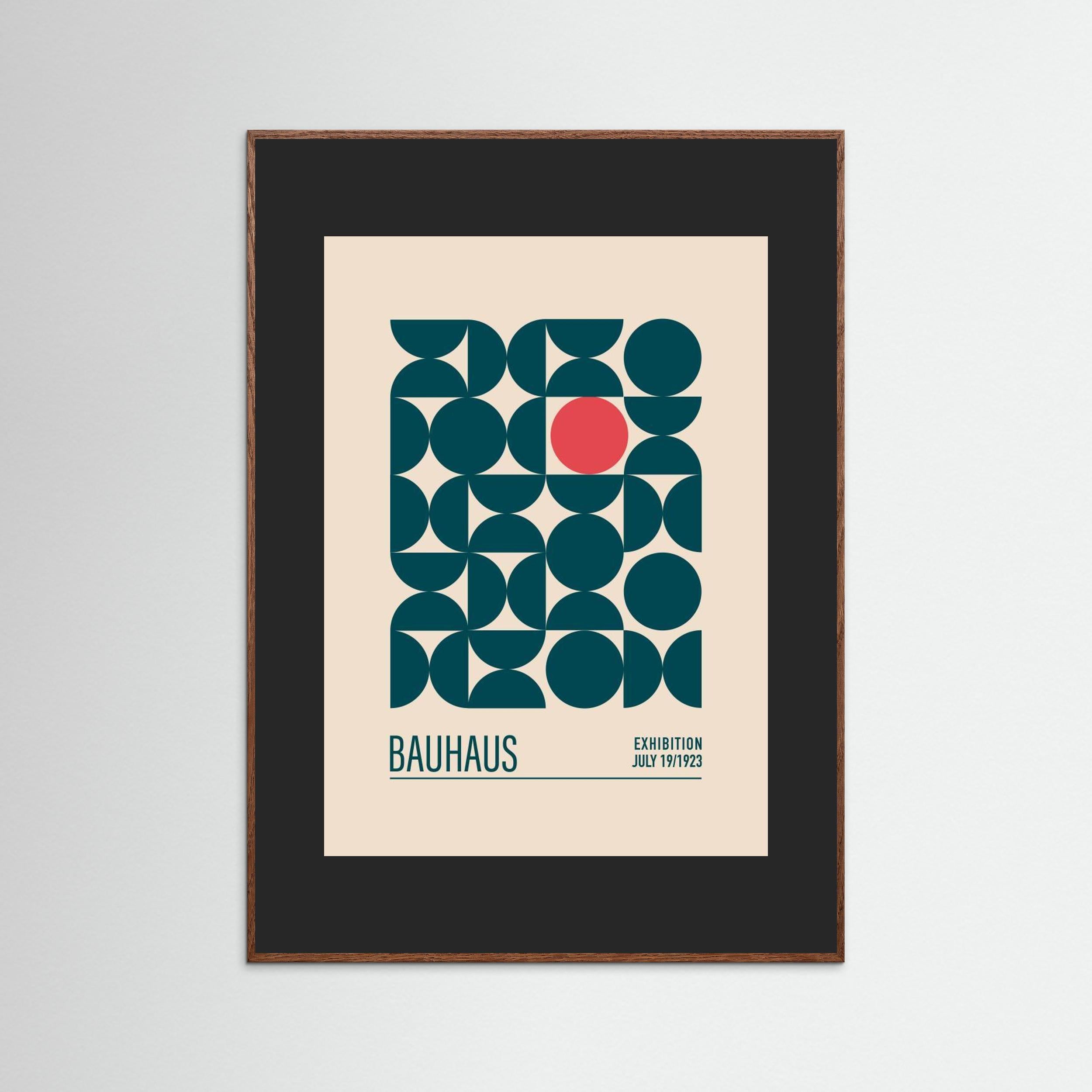 Bauhaus Mavi Kureler by Emel Tunaboylu Fine Art Paper 