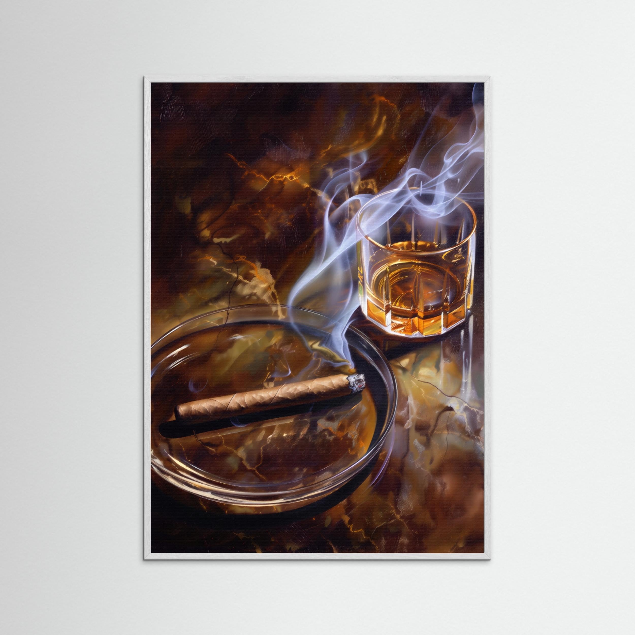 Whiskey and cigar by Andreas Magnusson Fine Art Paper 