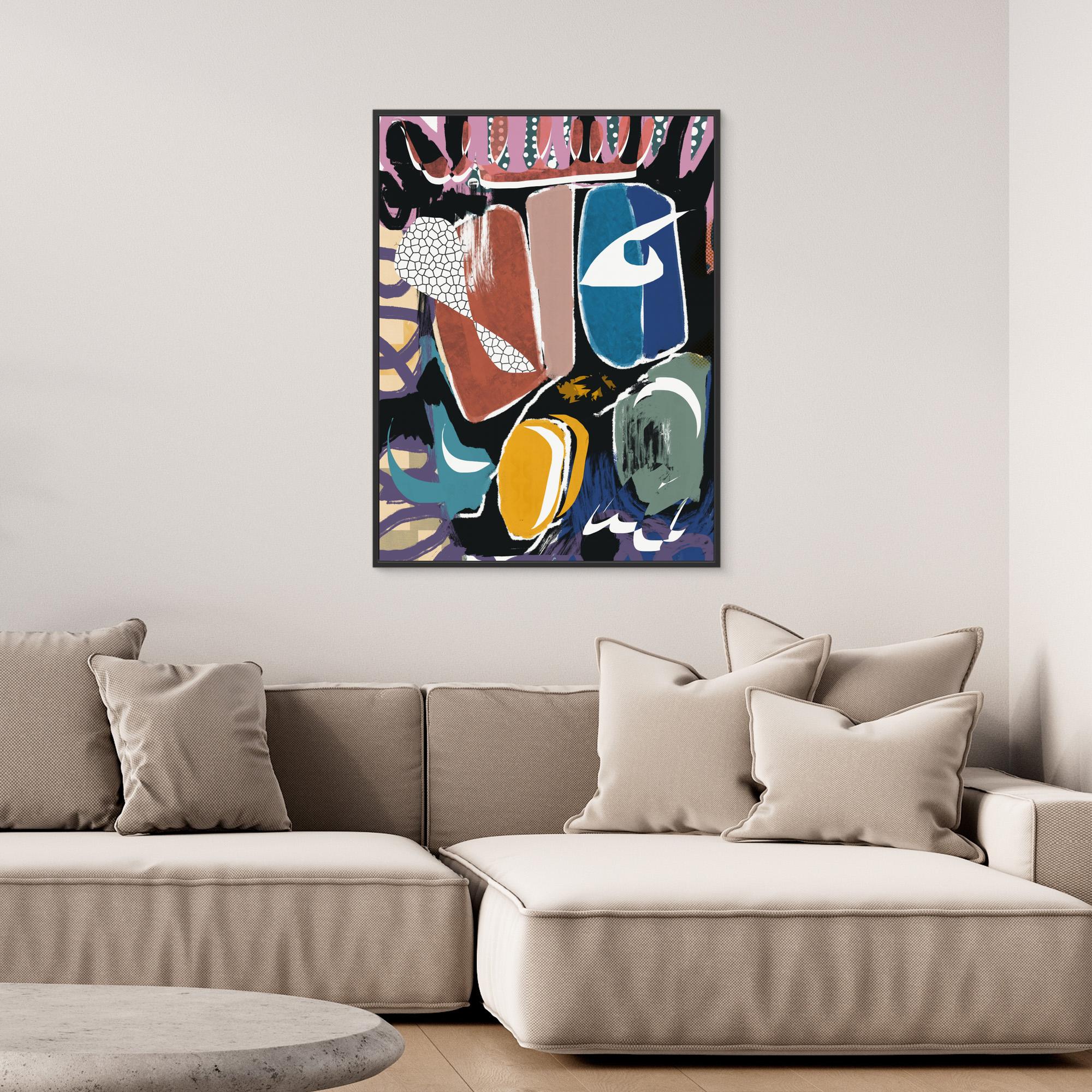 Playful Pebble Abstract by Little Dean