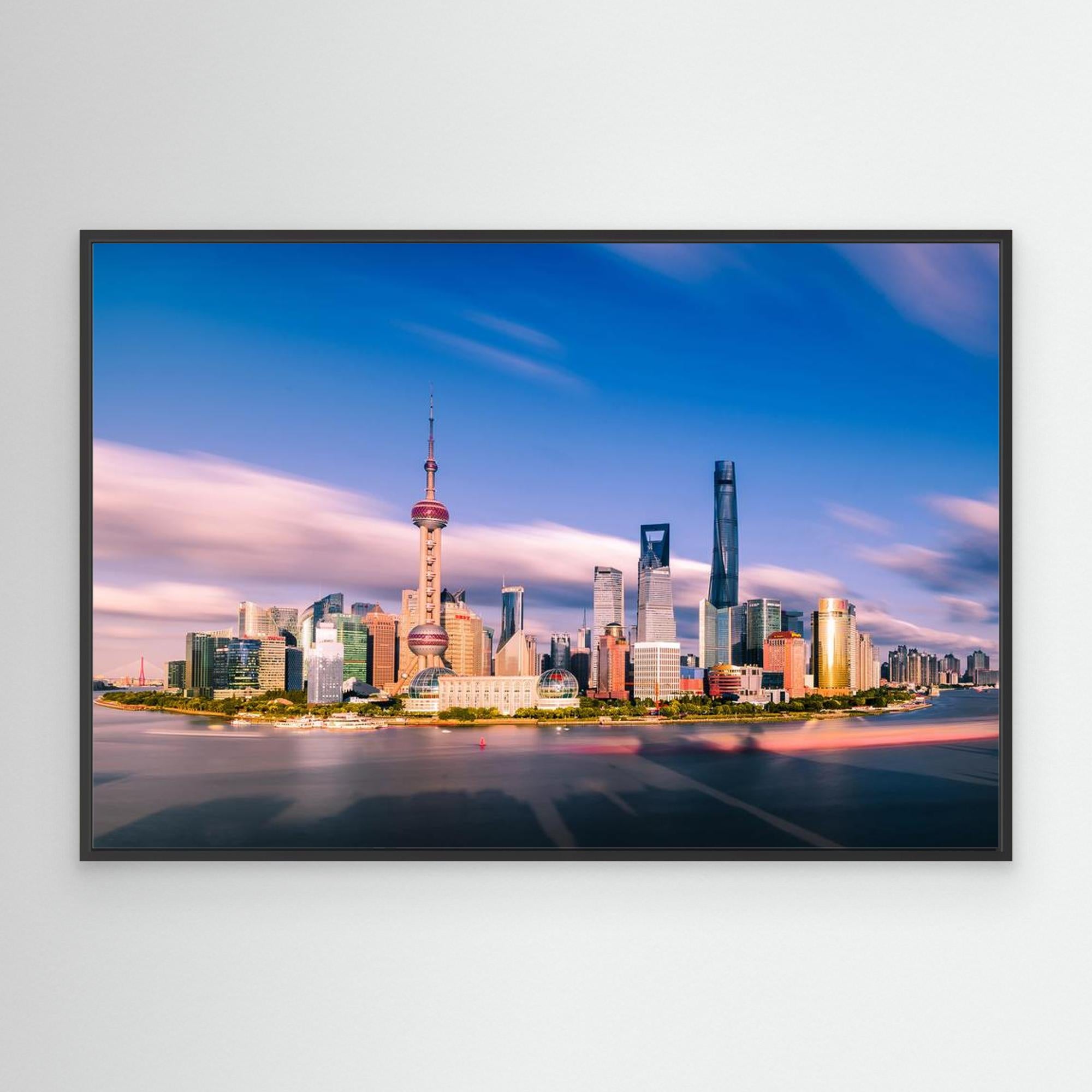 Shanghai skylines by Wei (David) Dai Canvas