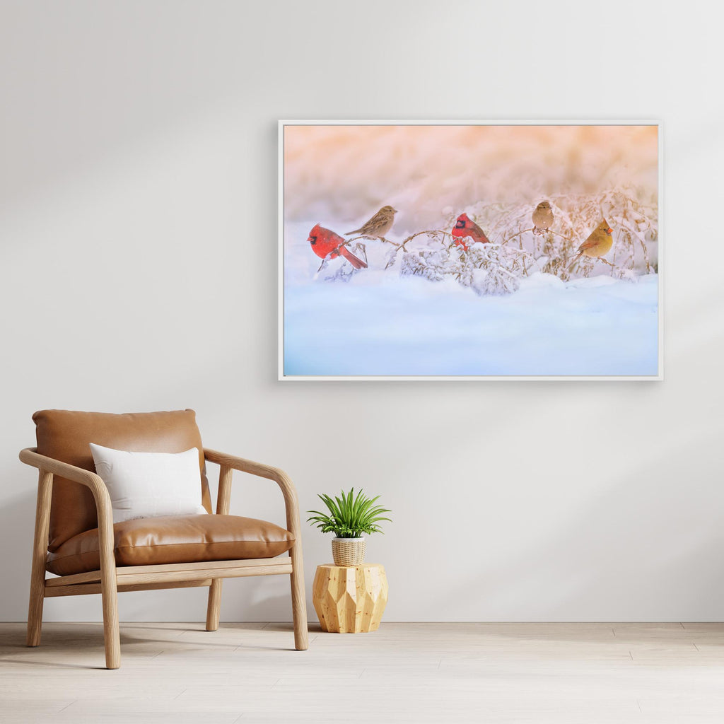 Snowy Morning  Party by Ling  Lu Canvas