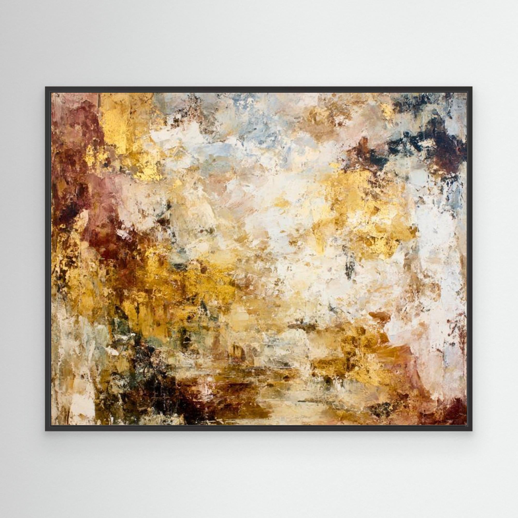 Burning Gold No.2 By Natty Jaxxx The Frame Gain Canvas