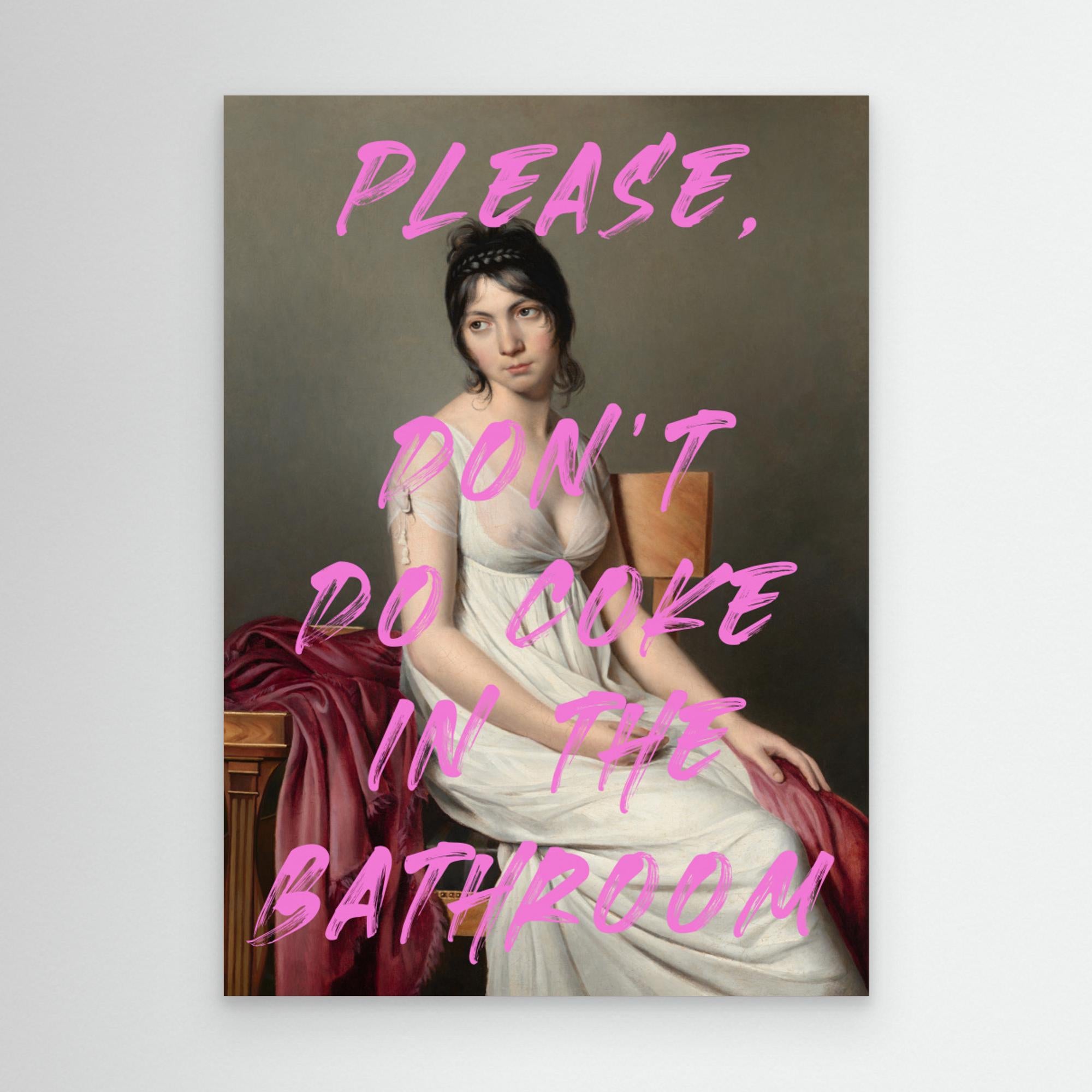 Please, Don't  Do Coke In The Bathroom by The Art Concept Canvas