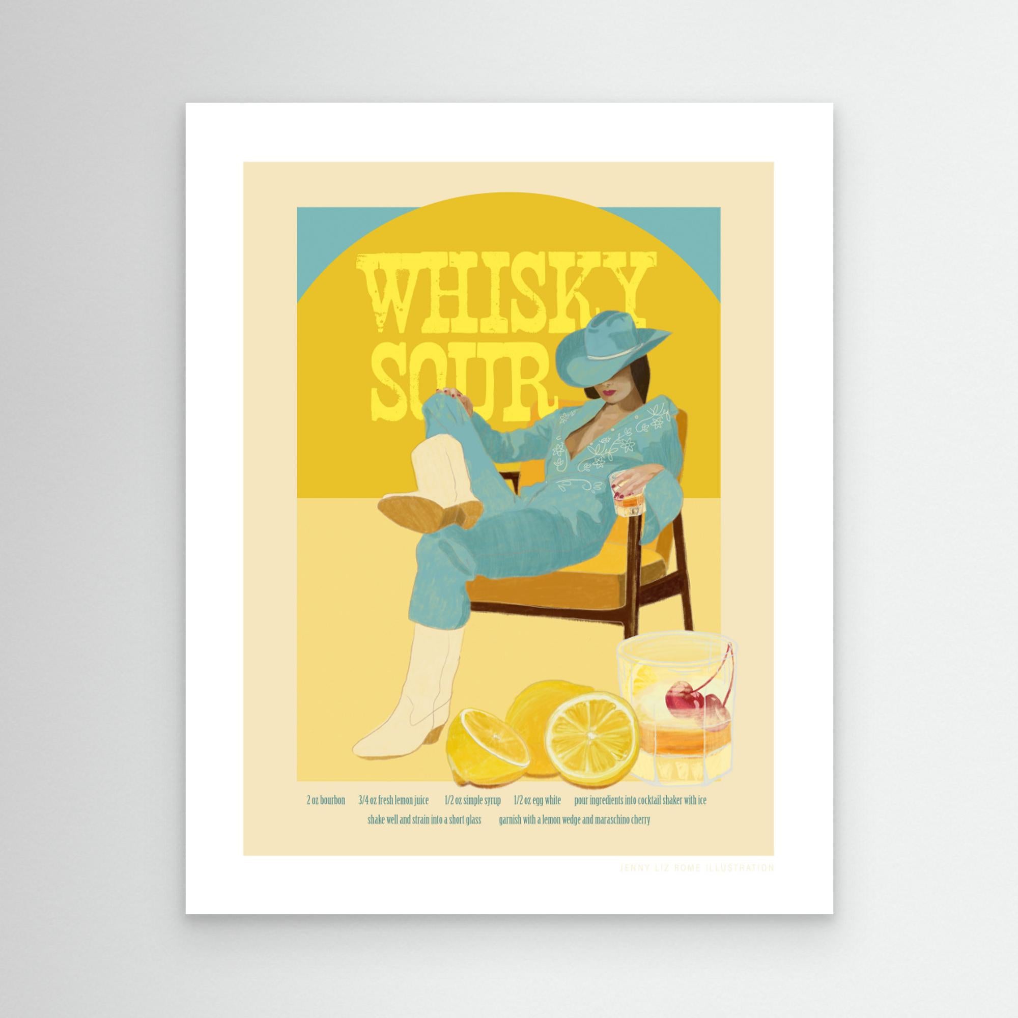 Jlr Cocktails Whiskysour by Jenny Liz Rome Canvas