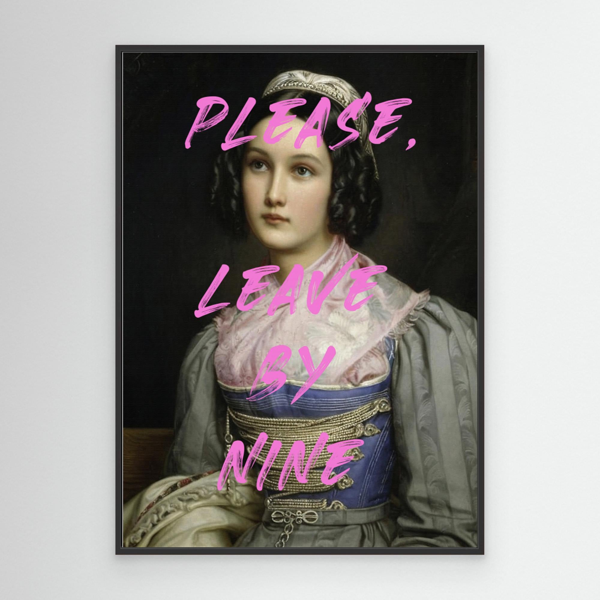 Please, Leave By Nine by The Art Concept Canvas