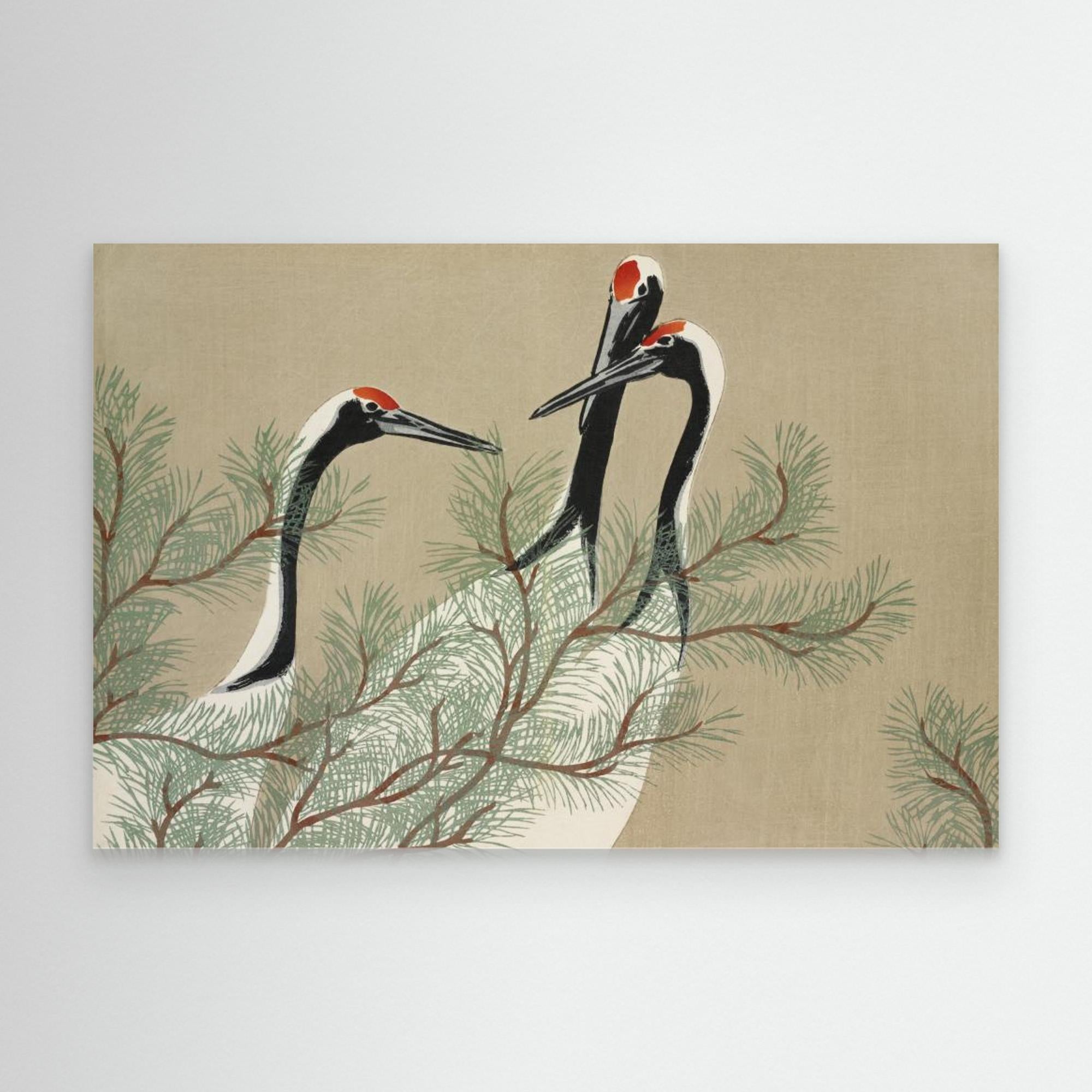 Cranes From Momoyogusa Canvas