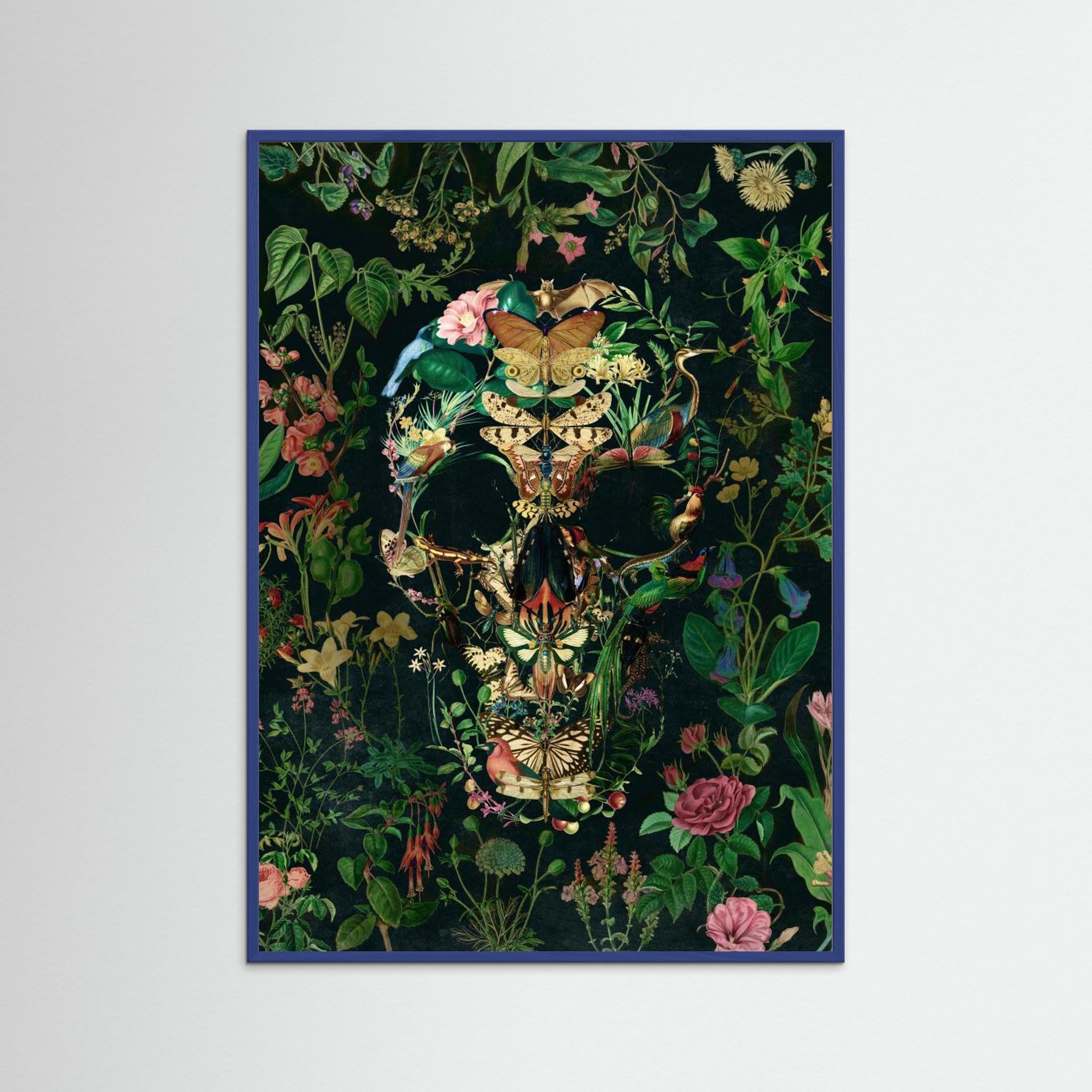 Papillon Skull by Ali Gulec Fine Art Paper 