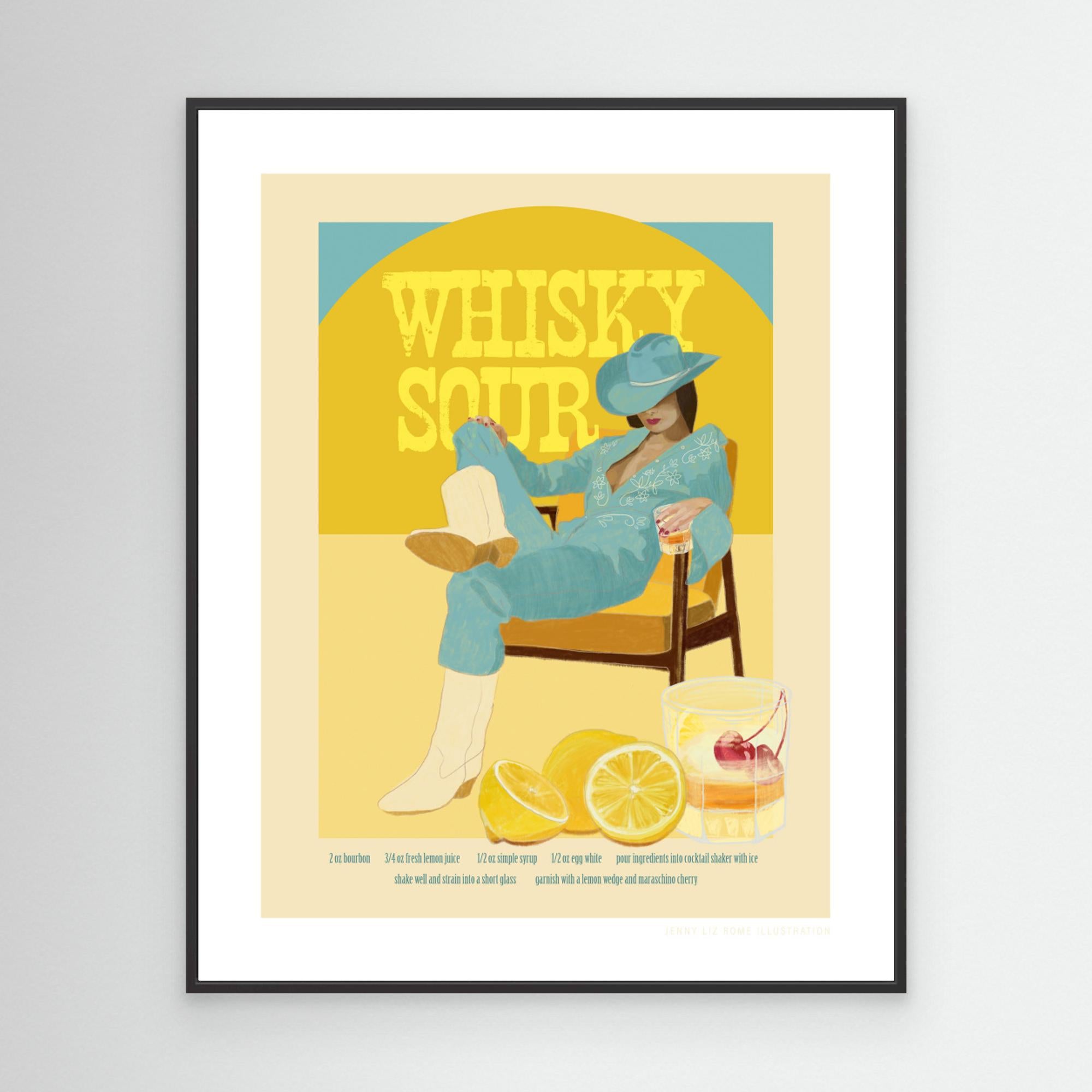 Jlr Cocktails Whiskysour by Jenny Liz Rome Canvas